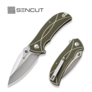 Sencut Hyrax Green / Ivory G10 Handle Satin Finished 9Cr18MoV BladeLiner Lock S - KNIFESTOCK