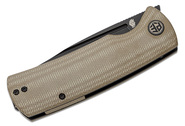 Petrified Fish PFP01 Beluga Black Stonewash K110 Khaki Micarta PFP01KAMW - KNIFESTOCK
