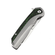 KANSEPT Shard(Left-handed) Satin CPM-S35VN 0.14" / 3.5mm Stonewashed Titanium + Fatcarbon K1006L6 - KNIFESTOCK