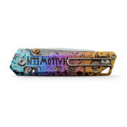 Vosteed Parallel S35VN Satin ,Halloween Spooky Purr Titanium - KNIFESTOCK