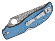 Spyderco Stretch 2 XL Glass Fiber Blue Nishijin Damascus SPRINT Reveal 13 C258GFBLP - KNIFESTOCK