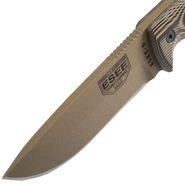 ESEE Model 5 Dark Earth Blade 3D Coyote-Black G10 survival knife 5PDE-005 kydex sheath + clip plate - KNIFESTOCK