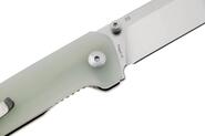 QPS Penguin V2 D2, 2-Ton-Finish Stonewash - Satin, Griff: Jade G10 QS130V2-G1 - KNIFESTOCK
