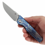 Kansept Chimera Stonewashed CPM S35VN Titanium with Lightning Strike Finish - KNIFESTOCK