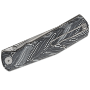 Petrified Fish PFP14Lis 10cr15comov Stonewashed White Gmascus G10 PFP14WDMW - KNIFESTOCK