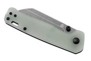 QPS Penguin V2 D2, schwarzer Stonewash, Griff: Jade G10 QS130V2-G2 - KNIFESTOCK