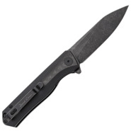 Petrified Fish PF818 Forward Black Stonewashed D2 Carbon Fiber With Black G10 PF818CDW - KNIFESTOCK