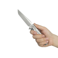 KB Pyramid Beadblast M390 Sandblast Ti KB429A - KNIFESTOCK