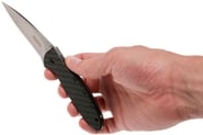 KERSHAW Ken Onion LEEK Assisted Flipper Knife, CPM-154 Stonewashed Blade, Carbon Fiber K-1660CF - KNIFESTOCK