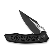 Anaaki Skeletonized Black Aluminum HandleBlack Stonewashed Nitro-V Blade - KNIFESTOCK