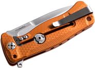 Lionsteel SR FLIPPER ORANGE Aluminum knife, RotoBlock, satin finish blade Sleipner SR22A OS - KNIFESTOCK