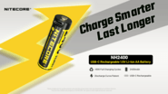 Nitecore USB-C rechargeable 14500 Li-ion Battery, Capacity 2400mAh ,Voltage 1.5V - KNIFESTOCK