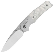 QPS Vault 14C28N, 2-ton finish stonewash - satin,,Handtag: Anodiserad aluminium bo - KNIFESTOCK