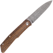 Fox Knives FX-525 DB Terzuola Damaststeel Blade, Bocote Wood Handles, Nylon Pouch - KNIFESTOCK