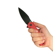 Kubey Calyce Blackwash 14C28N ,Red G10 KU901X - KNIFESTOCK