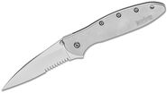 KERSHAW Ken Onion LEEK Assisted Flipper Knife, Bead Blast Combo Blade K-1660ST - KNIFESTOCK