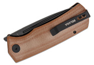 Petrified Fish PFP01T Beluga Black Stonewash K110 Brown Micarta PFP01TKMDW - KNIFESTOCK