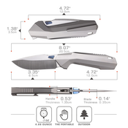 REMETTE RT-WK1-E M390, Titanium, Linerlock WK1-E - KNIFESTOCK