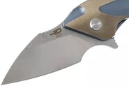 BESTECH GOBLIN CPM-S35VN, Stone Wash+Satin, Titanium, Gold+Blue BT1711b - KNIFESTOCK