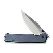 We Evocate Blue Titanium Handle Silver Bead Blasted CPM 20CV Blade We21046-3 - KNIFESTOCK