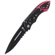 CJH one-hand knife, black/red - KNIFESTOCK