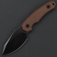 Kunwu STIFFY D. Brown Micarta, VANADIS 4 DLC - KNIFESTOCK