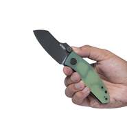 KUBEY Monsterdog Liner Lock Folding Knife Jade G10 Handle KU337C - KNIFESTOCK