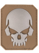 Mil-Tec PATCH 3D SKULL PVC M.KLETT dark coyot LG 16832119 - KNIFESTOCK
