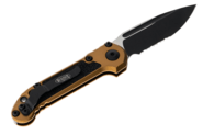 Microtech 2023 LUDT Gen III AUTO M390MK Black Coating Tan Aluminum Handles 1135-2TA - KNIFESTOCK