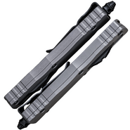 Microtech DIRAC D/E BLACK FULL SERRATE NATURAL CLEAR 225-3NC - KNIFESTOCK