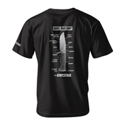 Knifestock Knife Anatomy tričko, Čierna XL - KNIFESTOCK