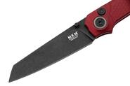 MKM MIURA – CPM Magnacut DSW bld - SOLID Red Alu hdl, BUTTON LOCK - REV. S/S CLIP MK MI-ARDB  - KNIFESTOCK
