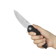 Kubey Nova Black G10, Satin 14C28N KU117L - KNIFESTOCK