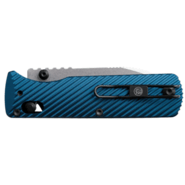 Vosteed Vombat M390 Stonewash Aluminum Steel Blue A4103 - KNIFESTOCK