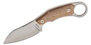 Lionsteel Fixed Blade M390 stone washed, Solid Natural CANVAS handle, leather sheath, Skinner H1 CVN - KNIFESTOCK