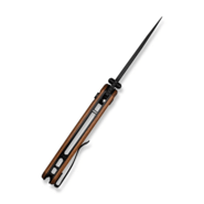 Civivi Triptych Guibourtia Wood HandleBlack Stonewashed 14C28N BladeButton Lock - KNIFESTOCK