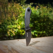 Real Steel Receptor, Black Stonewash 14C28N, Black Micarta RE-3552BM - KNIFESTOCK