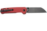 QPS Penguin V2 D2, Black Stonewash, Griff: Rotes Micarta QS130V2-D2 - KNIFESTOCK