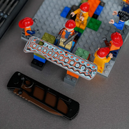 Vosteed Vombat Handle Bamboo Micarta Coral Orbit W0108 - KNIFESTOCK