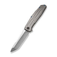 WE Shadowfire Gray Titanium Handle Hand Polished Satin CPM 20CV Blade WE22035-2 - KNIFESTOCK