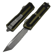 Microtech SCARAB II GEN III T/E APOCALYPTIC PART SERRATE OD GREEN 1279-11APOD - KNIFESTOCK