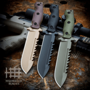 Halfbreed Blades Large Survival Knife - Fixed Blade LSK-01 ODG - K110 - KNIFESTOCK