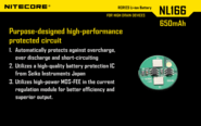 Nitecore RCR123A Li-ionbattery (NL166) - KNIFESTOCK