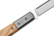 Lionsteel SheepFoot M390 blade,  Olive wood Handle, Ti Bolster &amp; liners CK0115 UL - KNIFESTOCK