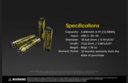 Nitecore NL1834R(3400mAh) - KNIFESTOCK