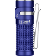 Olight Baton 4 Premium Edition Flashlight with Wireless Charging Case (Regal blue, 1300 Lumens) - KNIFESTOCK