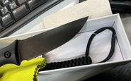 CIVIVI Black G10 Handle Black Stonewashed Nitro-V Blade With 1PC Black Lanyard, Black Kydex Sheath a - KNIFESTOCK