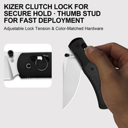 Kizer Tycho M390 Titanium &amp; Carbon Fiber - KNIFESTOCK