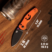 Kizer Halloween Special Button Liner Lock Mini Grouper Azo Nitro V G10 V3669A4 - KNIFESTOCK