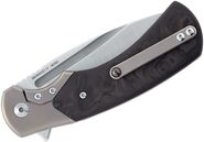 FOX Knives FX-F2017 40th Anniversary Knife, M390 Satin Plain Blade, Carbon Fiber/Titanium Handle - KNIFESTOCK